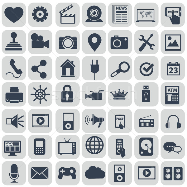 Universal Outline Icons For Web and Mobile Stock photo © Photoroyalty