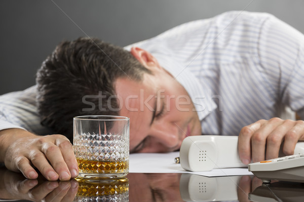 Sleeping man with drinking problems Stock photo © photosebia