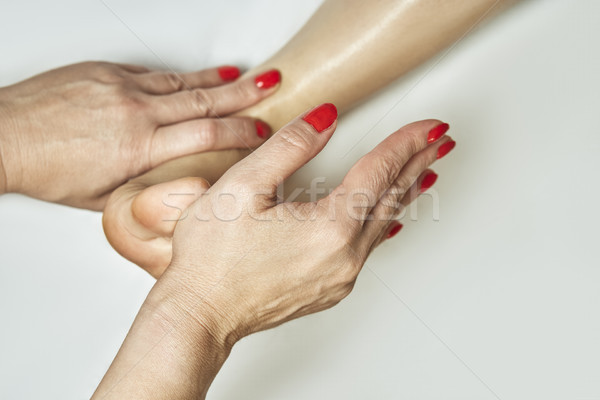 Foot massage in spa salon Stock photo © photosebia