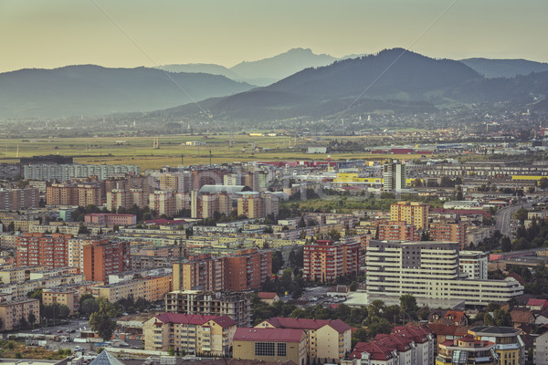 Aerial Brasov cityscape Stock photo © photosebia