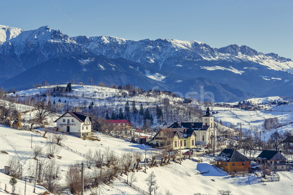 Wintry rural mountain scenery Stock photo © photosebia