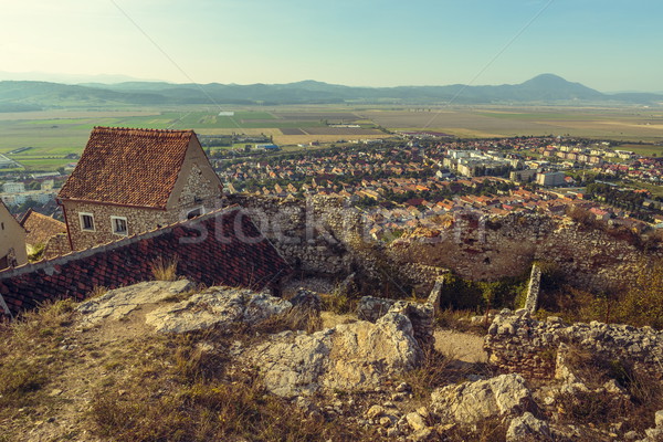 Ruines citadel gebouw steen Europa geschiedenis Stockfoto © photosebia