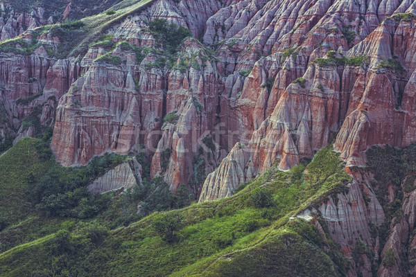 Piros Romania román egyedi természetes meredek Stock fotó © photosebia