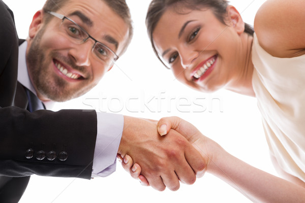 Stock photo: Happy handshake and teamwork