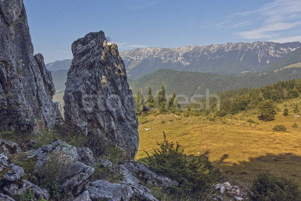 Roman destinatii de calatorie scenic alpin vedere vertical Imagine de stoc © photosebia