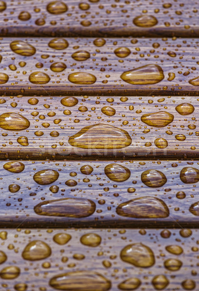 Water drops on wood Stock photo © photosebia