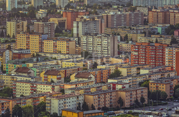 Zárt kilátás lakóövezeti kerület város legnagyobb Stock fotó © photosebia