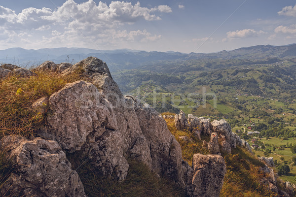 Pitoresc roman destinatii de calatorie scenic alpin decor Imagine de stoc © photosebia