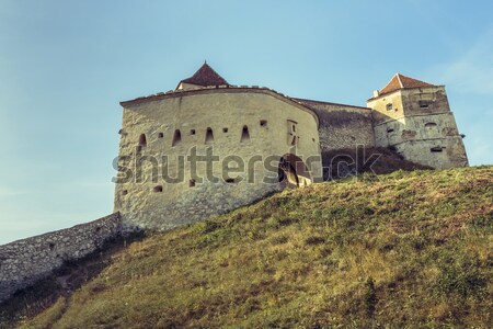 Medieval tower and defence walls of Rasnov citadel, Romania Stock photo © photosebia