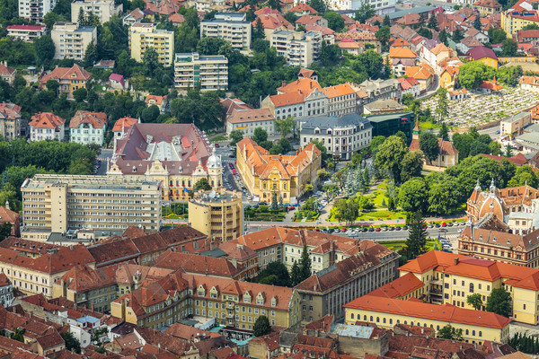 Aerial view of Brasov, Romania Stock photo © photosebia