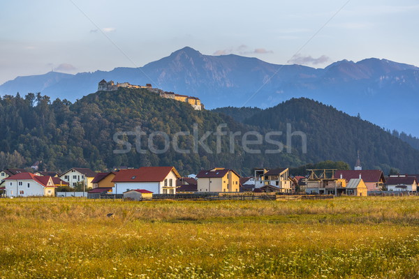 Forteresse montagnes Roumanie panorama paysage Photo stock © photosebia