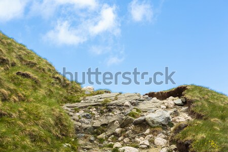 Berg Weg schließen Ansicht blauer Himmel Kopie Raum Stock foto © photosebia