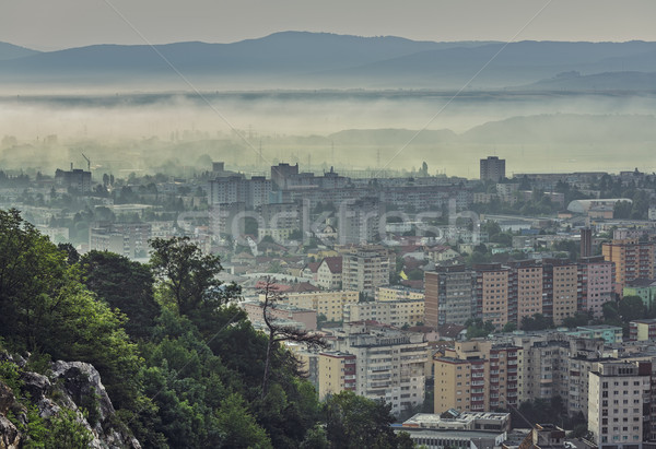 Misty morning cityscape Stock photo © photosebia