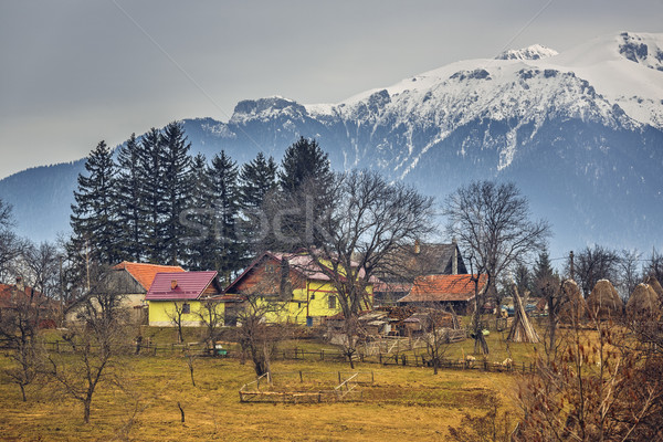 Primavera montanhas tradicional romeno aldeia Foto stock © photosebia