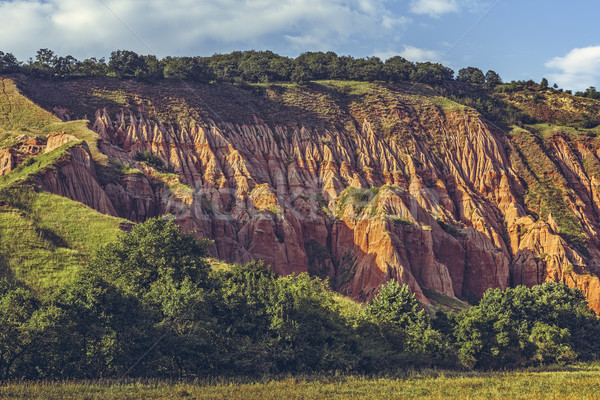Rood Roemenië roemeense reusachtig verticaal muur Stockfoto © photosebia