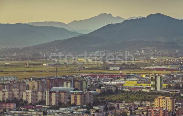 Aerial Brasov cityscape Stock photo © photosebia
