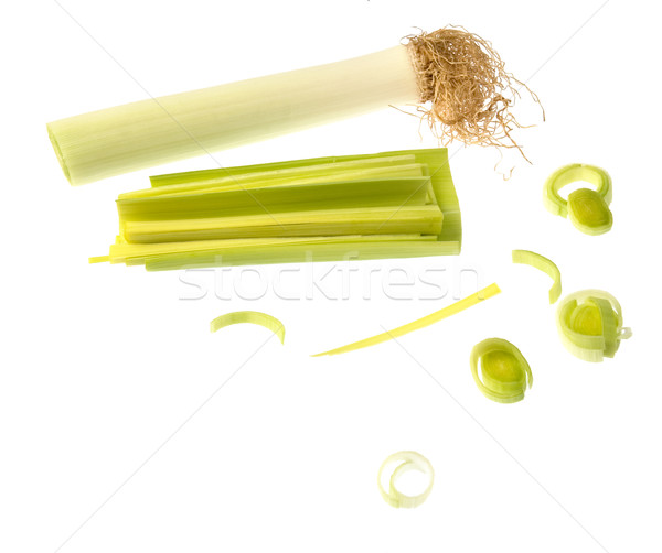 新鮮 韭 件 片 白 綠色 商業照片 © photosil