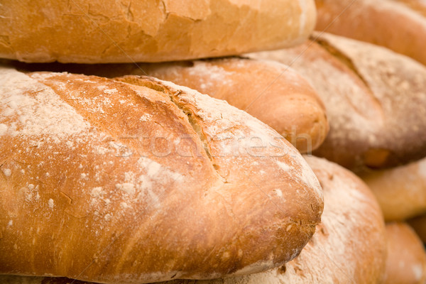 цельнозерновой хлеб рынке мелкий Focus продовольствие группа Сток-фото © photosil