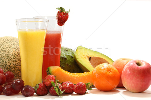 Saine fruits légumes isolé blanche orange [[stock_photo]] © photosoup