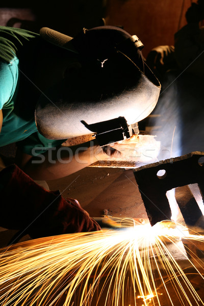 завода работу огня строительство металл Сток-фото © photosoup
