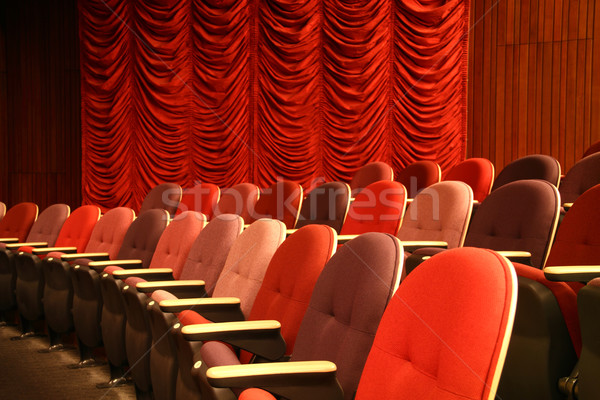 Teatr rząd pusty świetle domu tle Zdjęcia stock © photosoup
