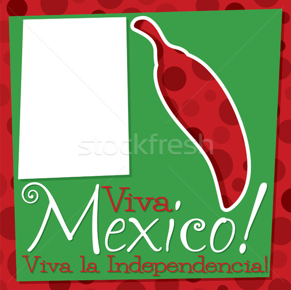 Stock photo: Cinco De Mayo chilli card in vector format.