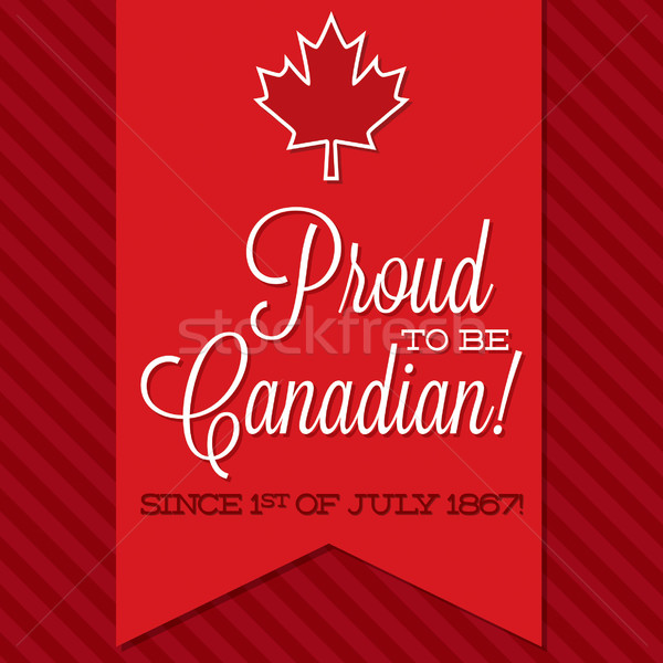 Canada Day sash card in vector format. Stock photo © piccola
