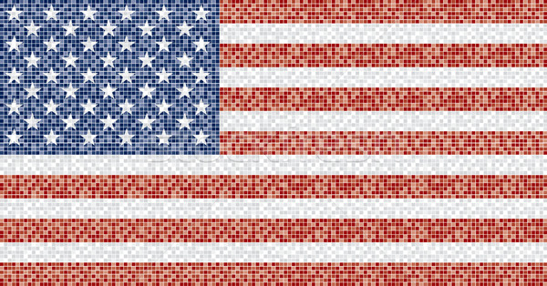 Foto stock: Mosaico · azulejo · bandera · de · Estados · Unidos · vector · formato · cuarto