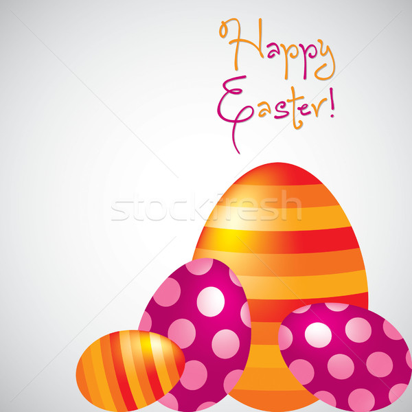 Stock fotó: Kellemes · húsvétot · tojás · kártya · vektor · formátum · textúra