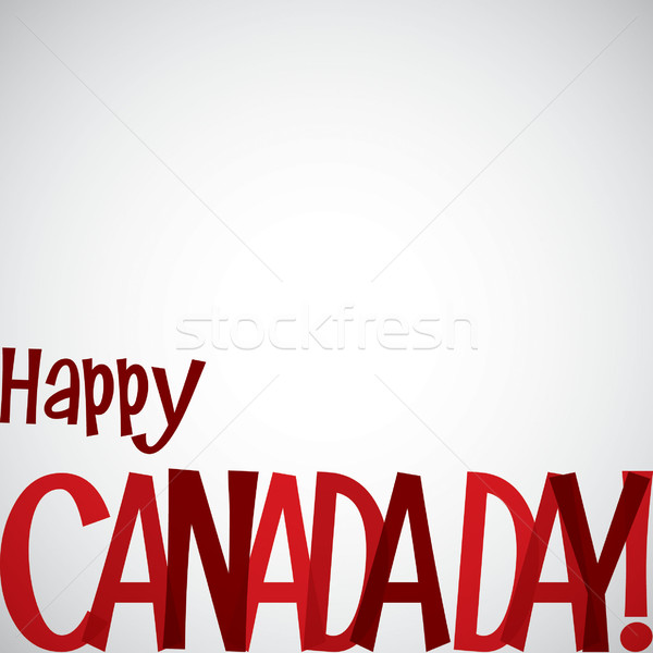 Stock fotó: Tipográfiai · Kanada · nap · kártya · vektor · formátum