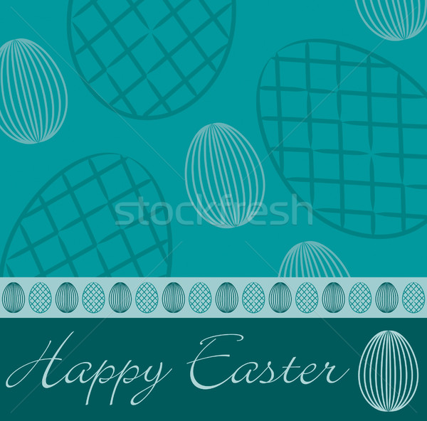 'Happy Easter' hand drawn egg card in vector format. Stock photo © piccola