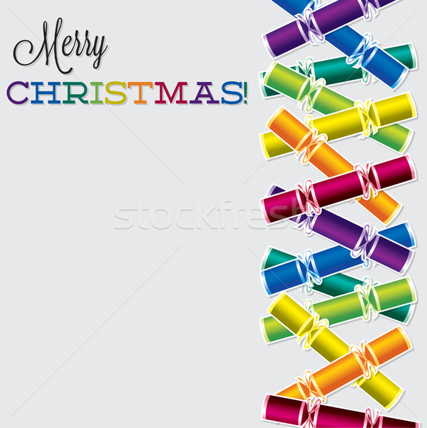 Bright Christmas cracker card in vector format. Stock photo © piccola