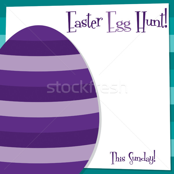 Korkak easter egg kart vektör format Paskalya Stok fotoğraf © piccola