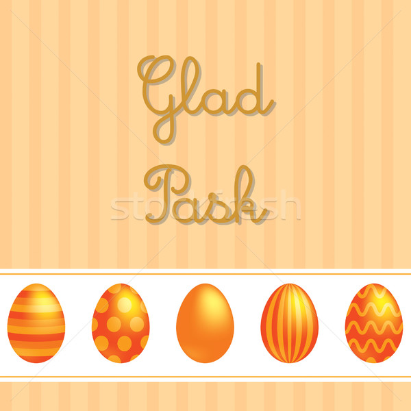Swedish vector Easter card design. Stock photo © piccola