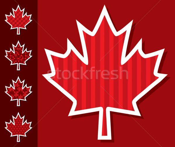 Maple leaf stickers in vector format. Stock photo © piccola