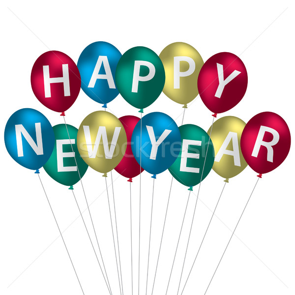 商业照片: 缋· 新年好 · 气球 ·卡· 向量 · 格式
