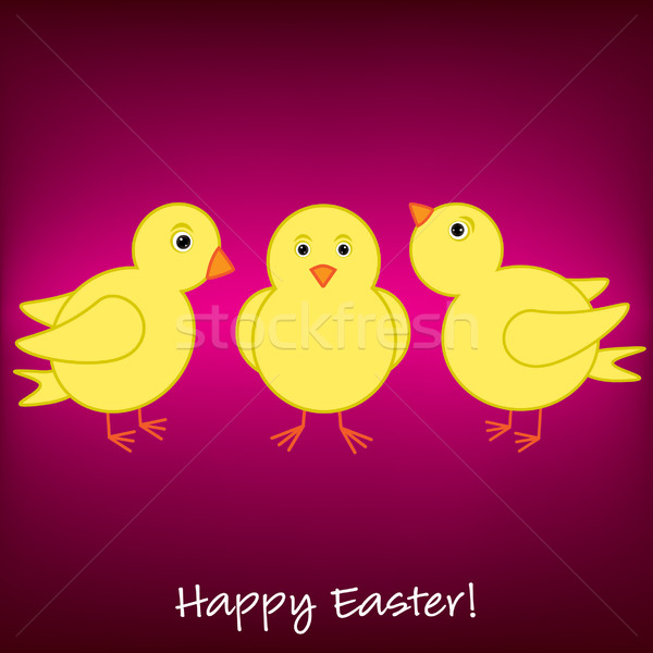 Cheep! Cheep! Happy Easter card in vector format. Stock photo © piccola