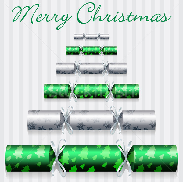 Merry Christmas cracker card in vector format. Stock photo © piccola