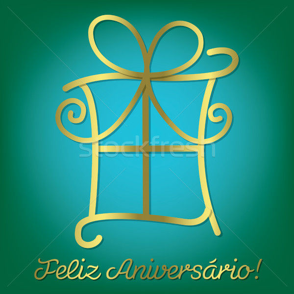 Bright Portuguese Happy Birthday Card In Vector Format Vector Illustration C Marina Riley Piccola Stockfresh