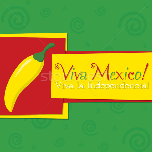 Funky chilli 'Feliz Cinco de Mayo' (Happy 5th of May) card in ve Stock photo © piccola