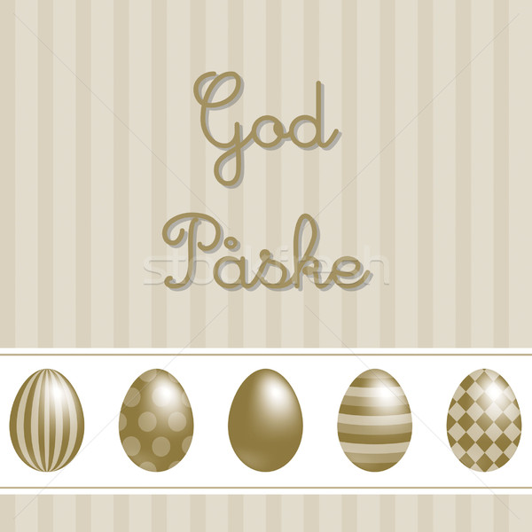 Norwegian vector Easter card design. Stock photo © piccola