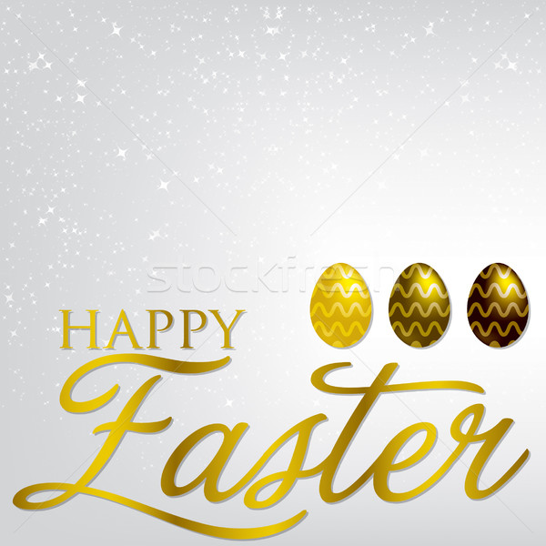 Elegancki easter egg karty wektora format szczęśliwy Zdjęcia stock © piccola