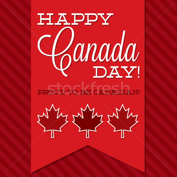 Canada Day sash card in vector format. Stock photo © piccola