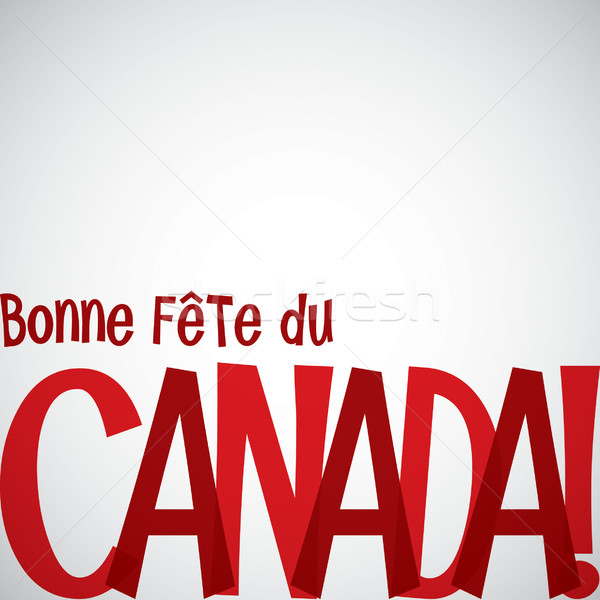 Typographic Canada Day card in vector format. Stock photo © piccola