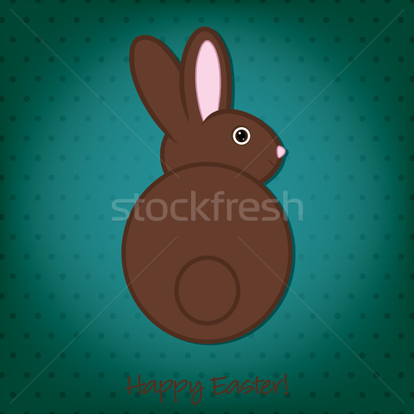 Osterhase Karte Vektor formatieren Ostern Gesicht Stock foto © piccola