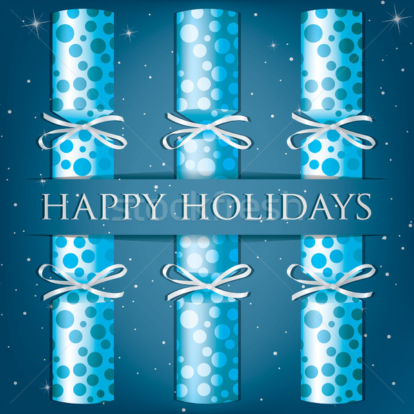 Happy Holidays spotty cracker card in vector format. Stock photo © piccola