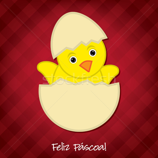 Baby chick Pasqua carta vettore formato Foto d'archivio © piccola