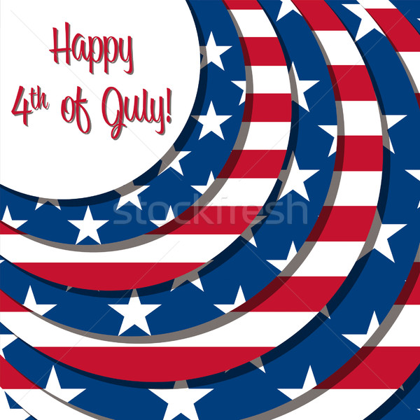 Stock photo: 4th of July card in vector format.