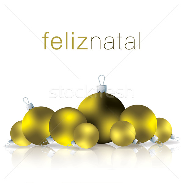 Foto stock: Alegre · natal · bugiganga · cartão · vetor · formato