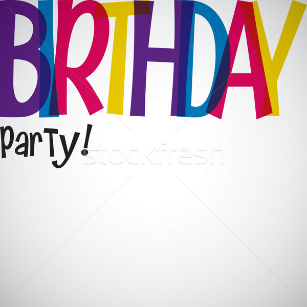 Typographic Birthday card in vector format. Stock photo © piccola